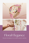 U.S. Polo Assn Watch - Pink Floral Print