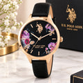 U.S. Polo Assn Watch - Black Floral Print